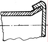 13...Asamblări prin răsfrângere realizează o legătură rigidă prin formă, între două piese, de regulă, introduse una în alta (fig.13.5). Fig.13.5 Fig.13.6 Din categoria asamblărilor prin răsfrângere se pot considera că fac parte şi îmbinările prin falţ (fig.