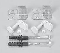 fonică; 2 sau 3* dispozitive de fixare prevăzute cu siguranţă de protecţie împotriva smulgerii; 2 sau 3* șuruburi de montaj, cu dibluri și protecţii de prindere (șaibe), cu ajutorul cărora montajul