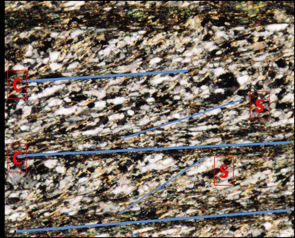 Κριτήριο 5 ο : S/C ταινιωτές δομές (S/C structures or C-type shear bands )