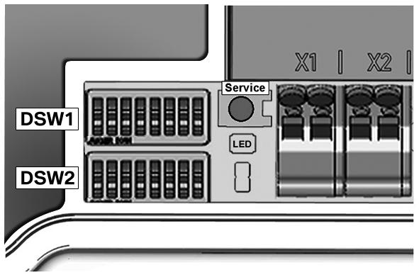 ΡΥΘΜΙΣΕΙΣ Ρυθμίσεις DIP Switch Υπόδειξη Οι αλλαγές στις ρυθμίσεις DIP Switch τίθενται σε ισχύ αμέσως μετά από επανεκκίνηση του Wallbox!