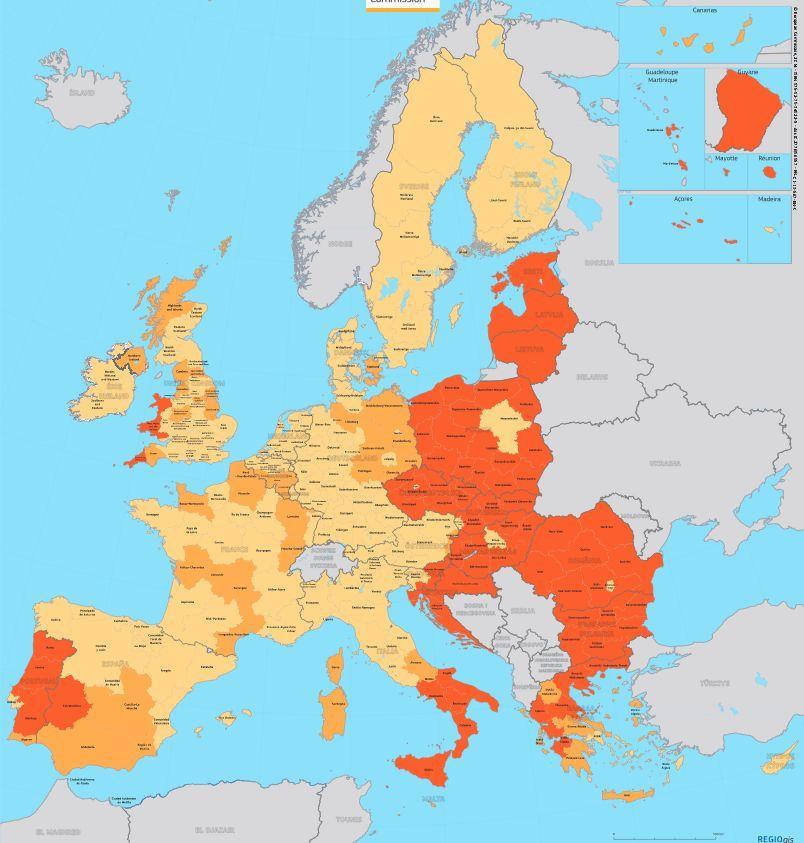 ΠΕΡΙΦΕΡΕΙΑΚΕΣ ΚΑΤΑΝΟΜΕΣ (Ευρωπαϊκό Ταμείο Περιφερειακής Ανάπτυξης) ΠΕΡΙΣΣΟΤΕΡΟ ΑΝΕΠΤΥΓΜΕΝΕΣ ΠΕΡΙΦΕΡΕΙΕΣ: