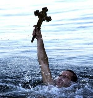 Blessing of the Waters and Diving for the Cross Weather permitting, Fr. Vasileios will be doing the Blessing of the Waters and Diving for the Cross on Sunday, Jan.