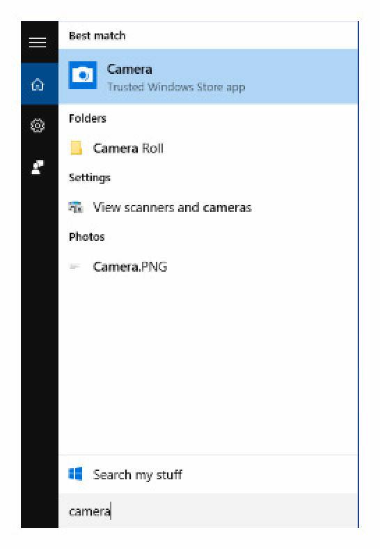 2 Κάντε κλικ ή πατήστε στην επιλογή Camera (Κάμερα). Λήψη του λογισμικού Dell Webcam Central Μαζί με τον υπολογιστή σας παραλαμβάνετε ένα CD που περιέχει το λογισμικό Dell Webcam Central.