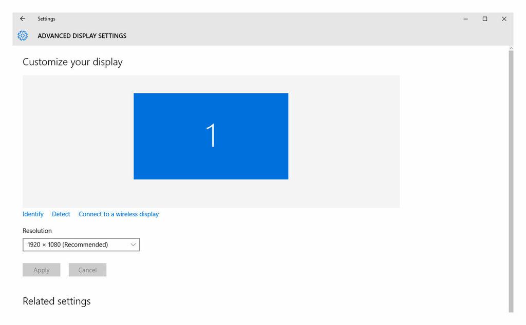 δυνατότητα Display settings (Ρυθμίσεις οθόνης).