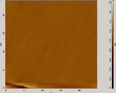 α) β) Σχήμα 6.4.5: (α), (β)τοπογραφίκή εικόνα του άκρου του 3D-PTFE/SS (T = 400 o C) μετά την διαδικασία τεχνητής αφαίρεσης.