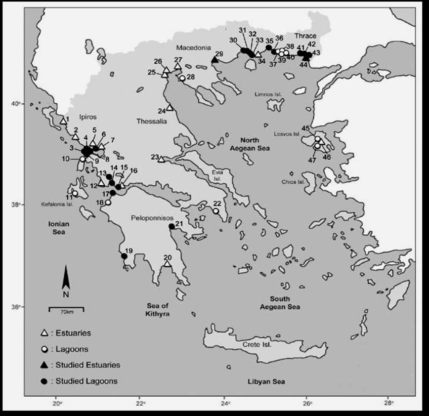 1.3.1. Λιμνοθάλασσες της Ελλάδας Οι περισσότεροι υγρότοποι ανά τον κόσμο,