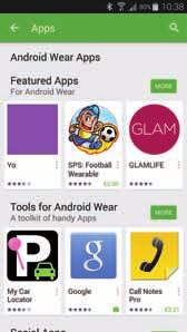 M A L I T E S T I P A M E T N E U R E Poleg sistemskih se med programi za nosljive naprave z Android Ware najdejo tudi orodja za druga opravila. Njihovo iskanje olajša filter na tržnici Play.