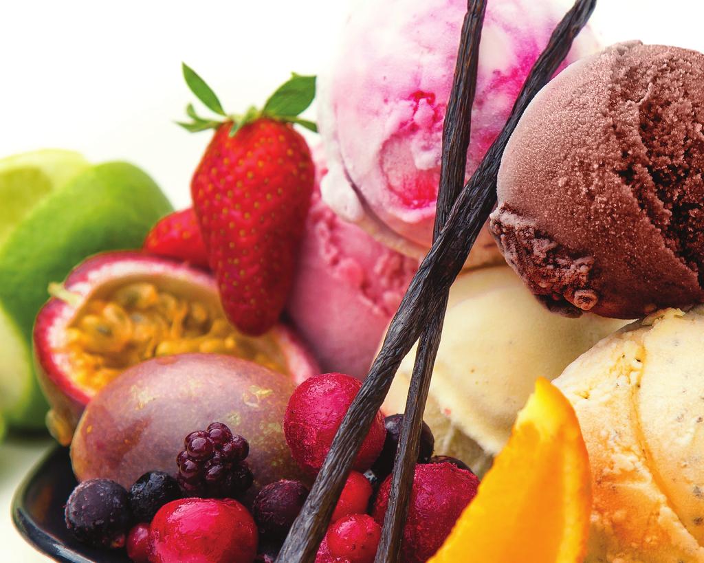 Strawberry Banana Salted caramel Lemon sorbet