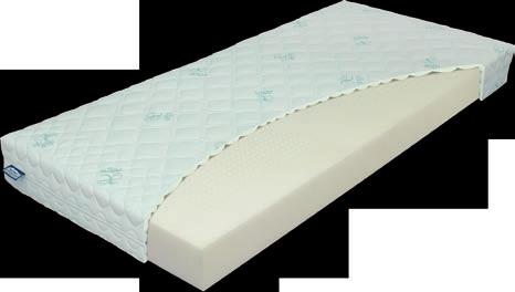 nepolohovateľný, pevný D FOA do 10 kg 18 cm odzipsovateľný poťah GREENTEX prešitý s PES vláknom gramáž 00 g/m; viscoelastická pena LAZY-FOAM; priedušná hydrolatexová doska; prírodné kokosové