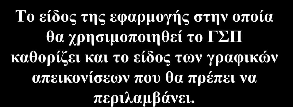 θα χρησιμοποιηθεί το ΓΣΠ καθορίζει και το