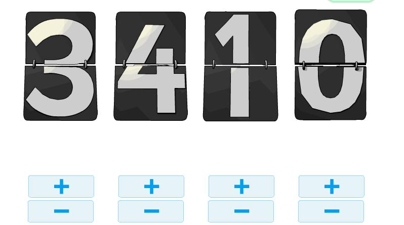 com/abacusinteger.html Το εφαρμογίδιο δίνει τη δυνατότητα στα παιδιά να κατασκευάσουν τετραψήφιους αριθμούς στο αριθμητήριο, προσθέτοντας ή αφαιρώντας χάντρες.