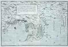 London 1675. Χαλκόγραφος, επιζωγραφισμένος χάρτης της Κέρκυρας και των Παξών. Ναυτικός χάρτης. Διαστάσεις 41 χ 53 εκ.