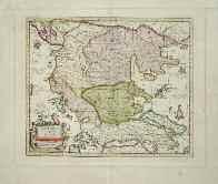 Διαστάσεις 37 χ 47 εκ. [Zacharakis 1723a] 180-200 1696 SCHENK P.-VALK G. MACEDONIA, EPIRUS ET ACHAIA. Amsterdam, 1695.