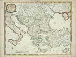 Vicariatus, in partibus Rheni, Svevice et Juris Franconici. 1725. Επιχρωματισμένος χαλκόγραφος χάρτης της Πελοποννήσου. Διαστάσεις 57,5 χ 48,5 εκ.