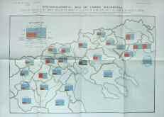 1717 ETHNOGRAPHICAL MAP OF GREEK MACEDONIA showing the proportion of the different ethnographical elements in 1912 (before the Balkan