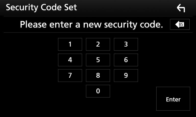 Σημειώστε ότι ως κωδικός ασφαλείας μπορεί να οριστεί οποιοσδήποτε 4-ψήφιος αριθμός της επιλογής σας. 1 Πατήστε το πλήκτρο [MENU]. hhεμφανίζεται το αναδυόμενο μενού. 2 Αγγίξτε το [SETUP].