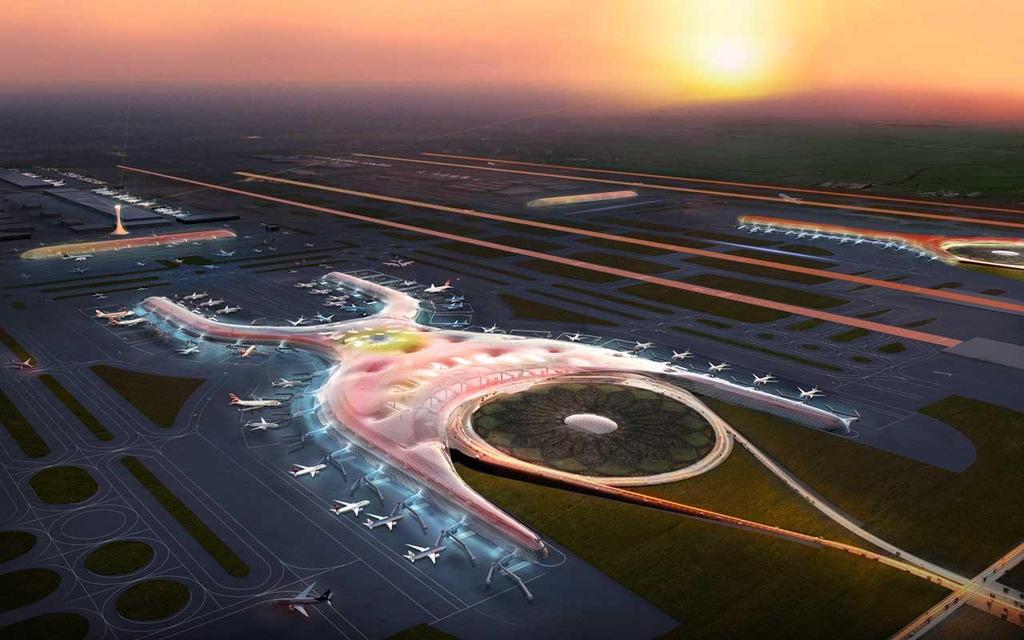 Mexico City New international airport 6 Διαδρόμους 4,500 m ΚΑΙ 4,000 m 2 επιβατικούς
