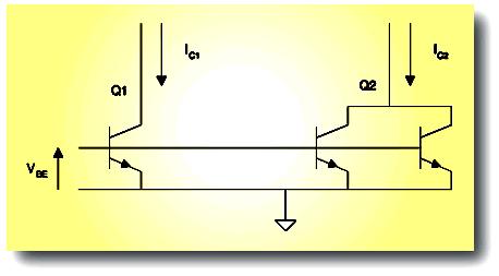 V BE2 = V BE I B1 = I B2 = I B I OUT = I EF - 2I B I EF I C2