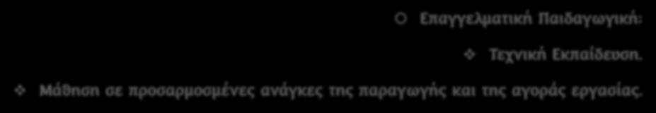 ΕΦΑΡΜΟΓΕΣ ΤΗΣ ΠΑΙΔΑΓΩΓΙΚΗΣ ΣΤΗΝ ΠΡΑΞΗ / ΚΛΑΔΟΙ [3] Επαγγελματική Παιδαγωγική: