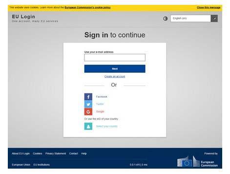 υπηρεσίας ταυτοποίησης χρήστη της Ευρωπαϊκής Επιτροπής - European Commission Authentication Service).