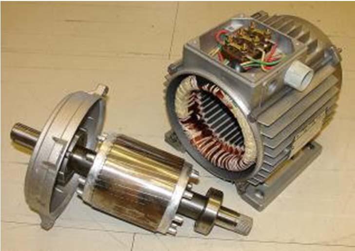 Βασική δομή στρεφόμενων ηλεκτρικών μηχανών Αποτελούνται από δύο βασικά τμήματα: Το σταθερό μέρος Στάτης (stator) Το στρεφόμενο μέρος Δρομέας (rotor) Οι πυρήνες των δύο τμημάτων είναι κατασκευασμένοι
