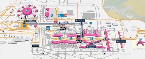 Ευέλικτος Υβριδικός σχεδιασμός Paris/de Gaulle: Gate Arrival, Busses, Finger Piers, Low-Cost Terminal, and Mid-field concourses