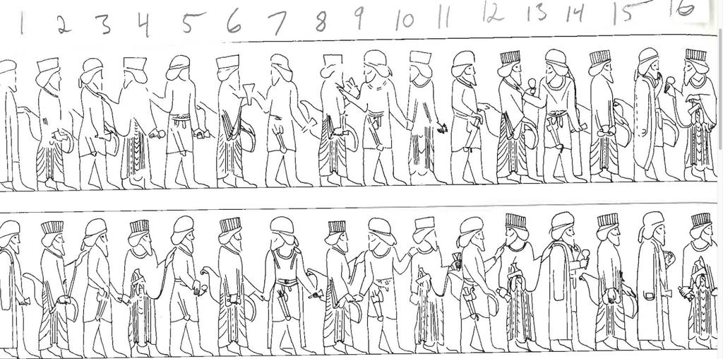 Fig. 5: sketch of nobles on north (Roaf).