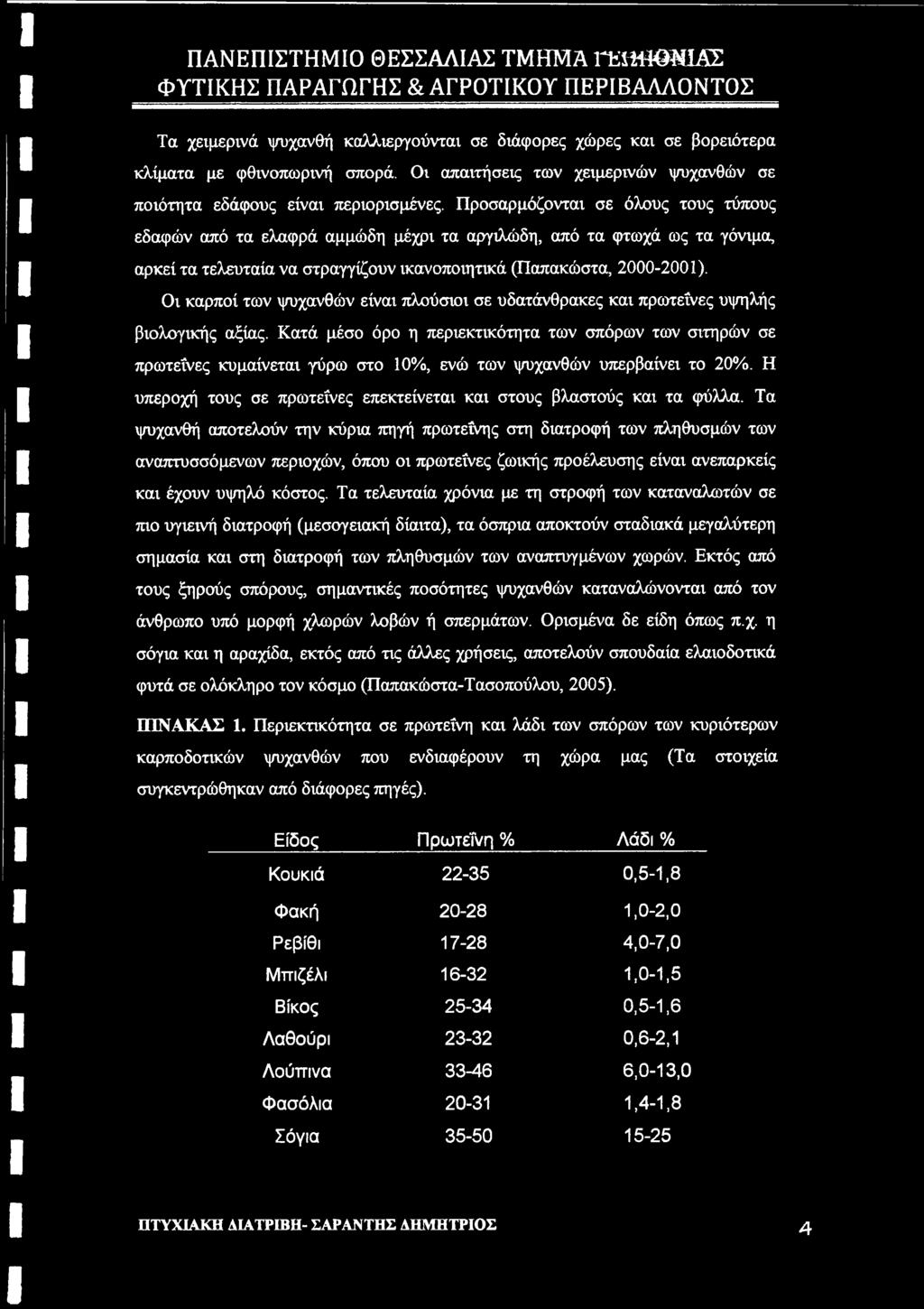 Οι καρποί των ψυχανθών είναι πλούσιοι σε υδατάνθρακες και πρωτεΐνες υψηλής βιολογικής αξίας.