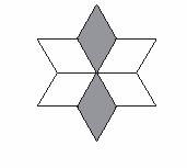 5 η ΚΥΠΡΙΑΚΗ ΜΑΘΗΜΑΤΙΚΗ ΟΛΥΜΠΙΑΔΑ Δ ΔΗΜΟΤΙΚΟΥ Άσκηση 15. Τι μέρος του εξαγώνου αποτελούν τα μαυρισμένα τρίγωνα; Α. 1 8 B. 3 20 Γ. 3 12 Δ. 1 6 Ε. 3 9 Άσκηση 16.