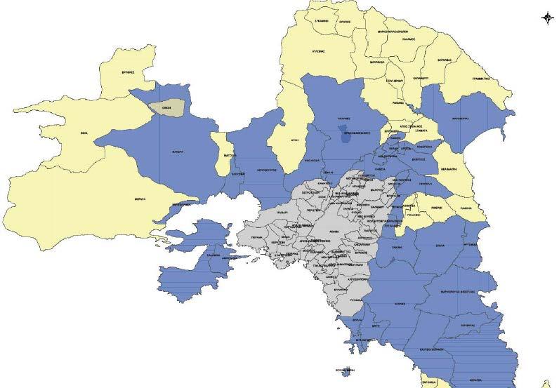 Ως περιοχή αρμοδιότητας της ΕΥΔΑΠ ορίστηκε η μείζων περιοχή της Πρωτεύουσας, όπως αυτή