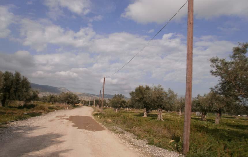Το ανισόπεδο οδόστρωμα που έχει φτιαχτεί ώστε να περνούν τα νερά απ τη βροχή δυσκολεύει τη διέλευση των μεγάλων βαριών φορτηγών.