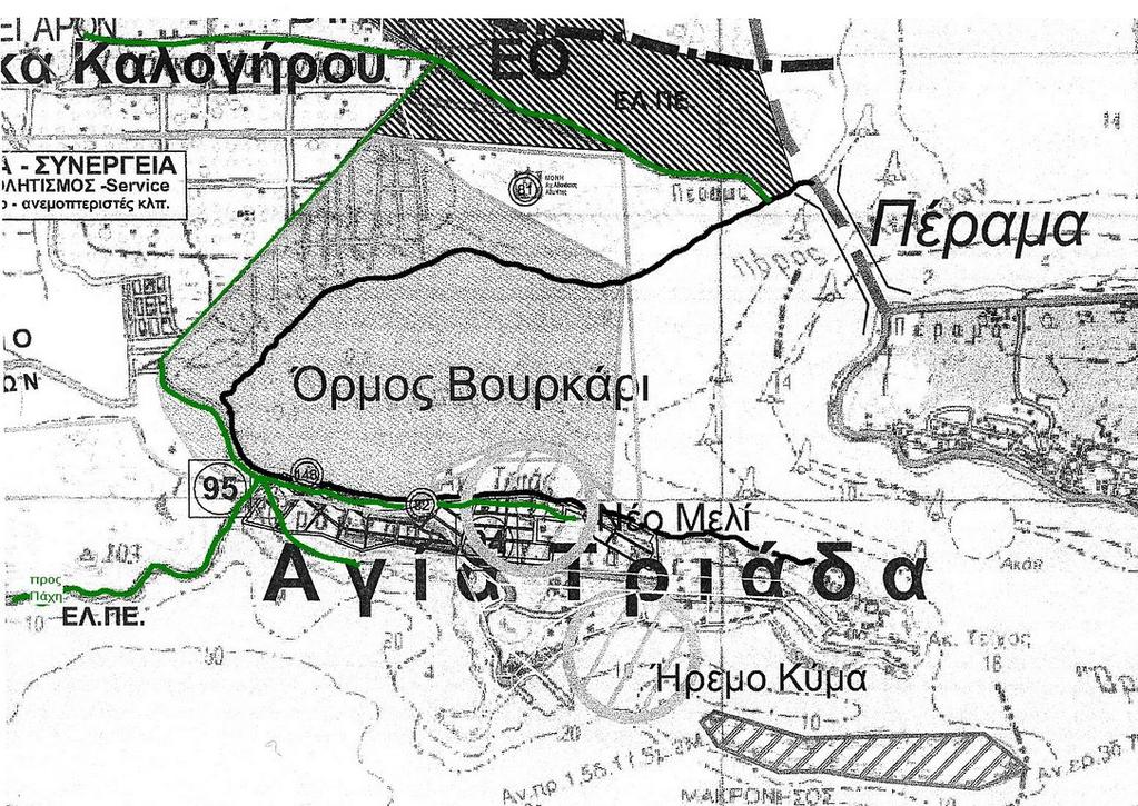 Δυσμενής παράγοντας αποτελεί το γεγονός ότι οι κύριες οδικές αρτηρίες τέμνουν