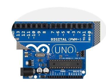 1.8 Ακροδέκτες Arduino Uno Κάθε μικροελεγκτής Arduino διαθέτει εισόδους και εξόδους οι οποίοι αλληλεπιδρούν με το περιβάλλον και το εξαρτήματα.