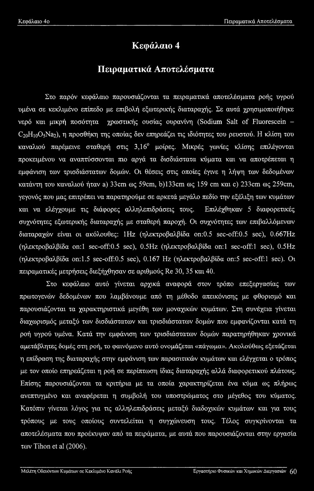 Η κλίση του καναλιού παρέμεινε σταθερή στις 3,16 μοίρες.