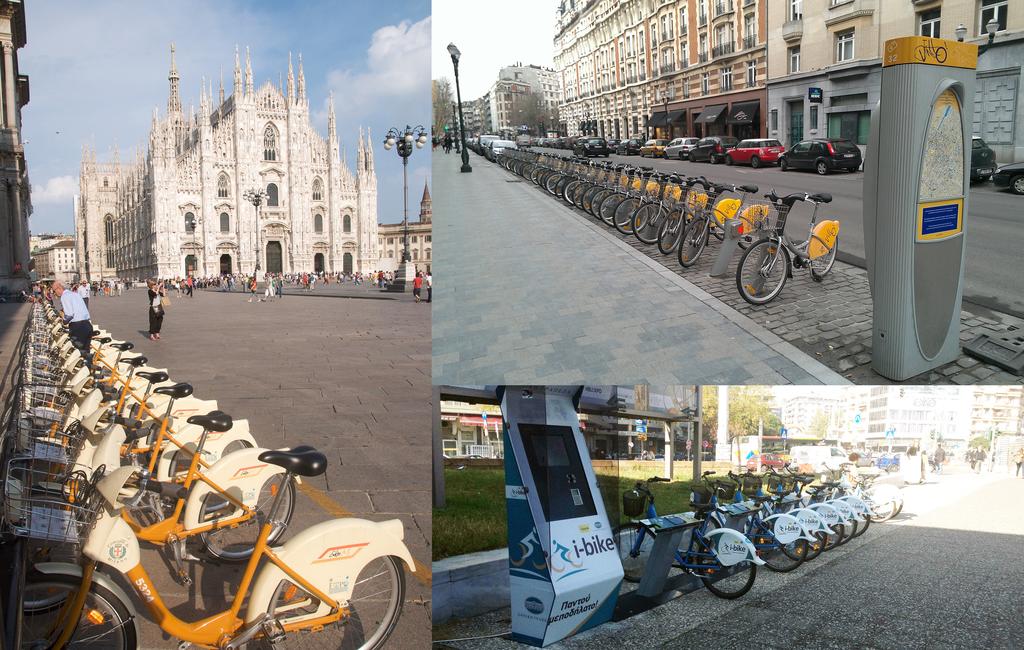 Εικόνα 6.5 Κοινόχρηστα ποδήλατα στις Βρυξέλλες (Προσωπικό αρχείο Σδουκόπουλος, Α.) Εικόνα 6.4 Κοινόχρηστα ποδήλατα στο Μιλάνο (Luca Volpi, https://commons.wikimedia.