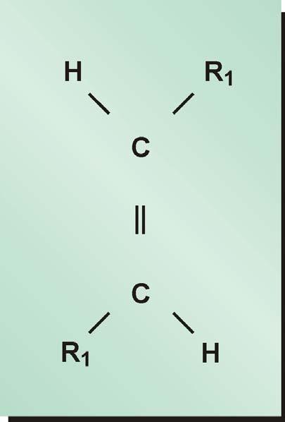 2.1. CIS TRANS geometrijske izomere nenasičenih enih maščobnih kislin CIS - IZOMER