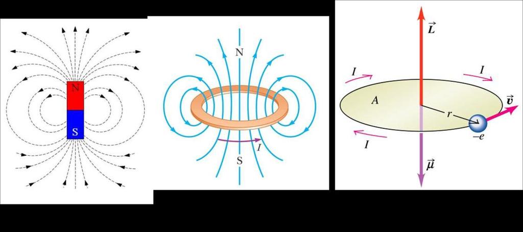 Τροχιακός μαγνητισμός. Από τον ηλεκτρομαγνητισμό, όπως έχουμε δει, ότι ένας βρόγχος ρεύματος είναι δημιουργεί μαγνητικό πεδίο όμοιο με αυτό ενός μαγνήτη όπως φαίνεται στο σχήμα 15 a και b.