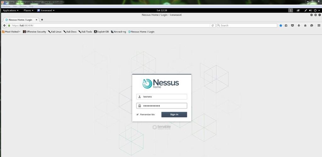 3.4.2 Εφαρμογή του Nessus στο Metasploitable 2 Η έκδοση του Nessus που εγκαταστάθηκε στο Kali Linux είναι η 6.5.