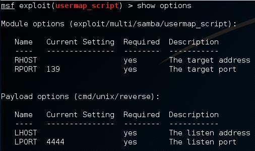 Με την εντολή show options εμφανίζονται τα στοιχεία των δυο συστημάτων που κάποια έχουν συμπληρωθεί αυτόματα, αφήνοντας κενά τα σημεία τα οποία ο χρήστης καλείται να εισάγει.
