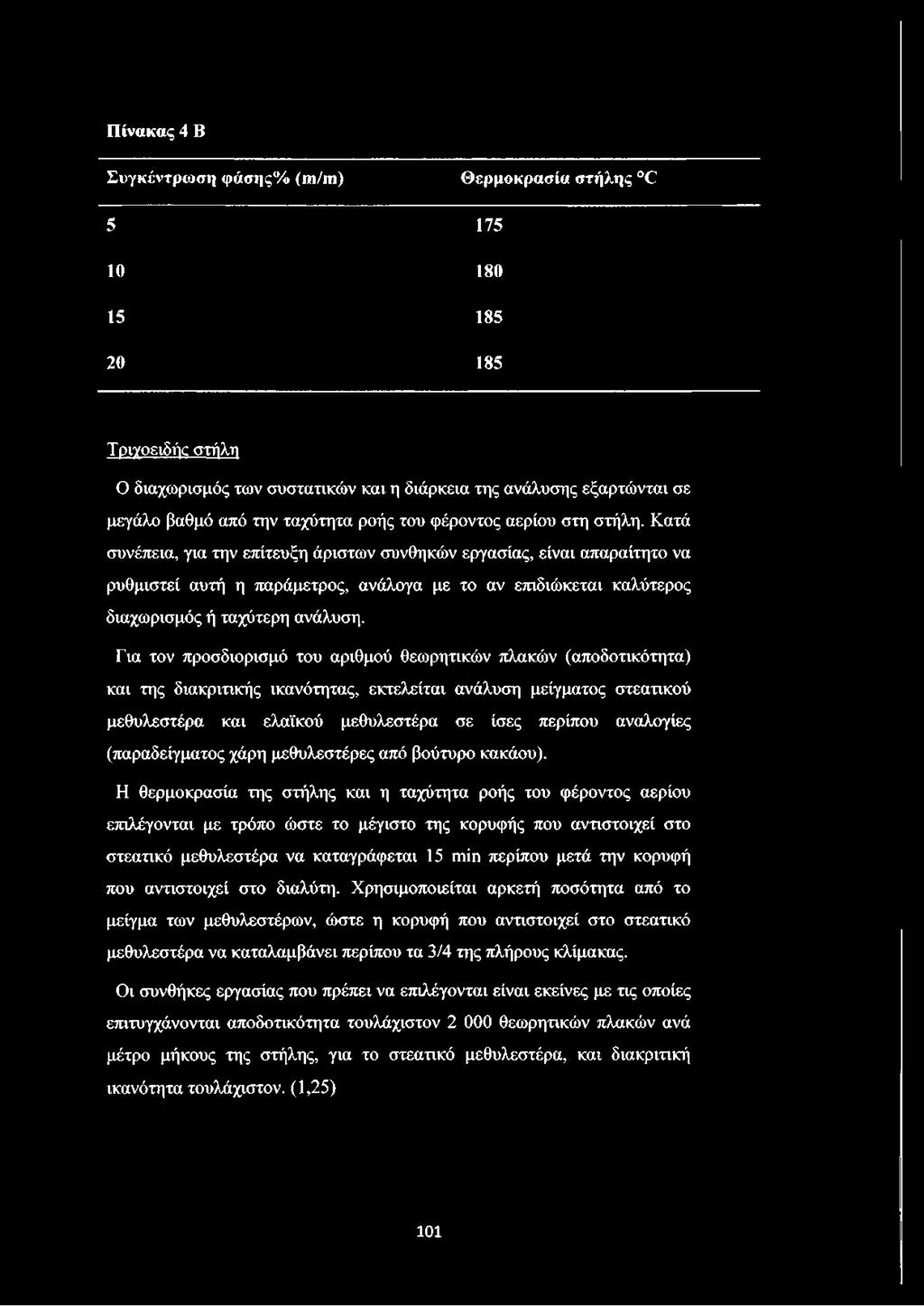 Κατά συνέπεια, για την επίτευξη άριστων συνθηκών εργασίας, είναι απαραίτητο να ρυθμιστεί αυτή η παράμετρος, ανάλογα με το αν επιδιώκεται καλύτερος διαχωρισμός ή ταχύτερη ανάλυση.