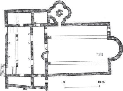 34 Сл. 11. Стоби, oснова базилике са крстионицом (према Р. Ф. Ходиноту) Fig. 11. Stobi, ground plan of Basilica with baptistery (after R. F. Hoddinott) Сл. 12.