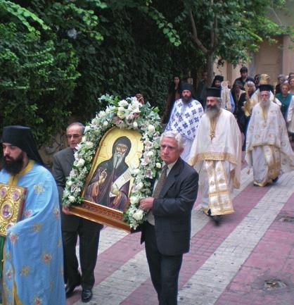 Κατὰ τὴν ὁμιλία του ὁ Θεοφιλέστατος ἀναφέρθηκε στὴν προσωπικότητα καὶ τὰ χαρίσματα τοῦ Ἁγίου, τὴν ἰδιαίτερη σημασία τῆς ἀφθαρσίας