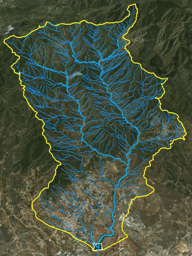 Παράδειγμα 3 Ζώνες προστασίας φραγμάτων πόσιμου νερού Η μελέτη Η ιδανική ζώνη προστασίας ενός ταμιευτήρα είναι ολόκληρη η λεκάνη απορροής του.