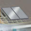 sanitarne tople vode do želene temperature. Visoko zmogljivi zbiralniki z izredno selektivnim premazom pretvarjajo vse kratkovalovno sončno sevanje v toploto. Zbiralnike lahko namestite na streho.