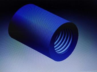 5 mm daripada hadapan c) Menebuk pada bahagian hadapan teflon berdiameter 8 mm dan sepanjang 20 mm d) memotong teflon pada panjang 40mm 2) Penutup belakang laras a)