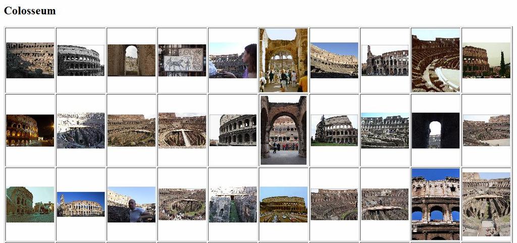 λέξη. Η αναζήτηση θα γίνει με την ετικέτα Colosseum, με τις γεωγραφικές συντεταγμένες που επιστράφηκαν από το query και μία συγκεκριμένη τιμή για την ακτίνα (radius).