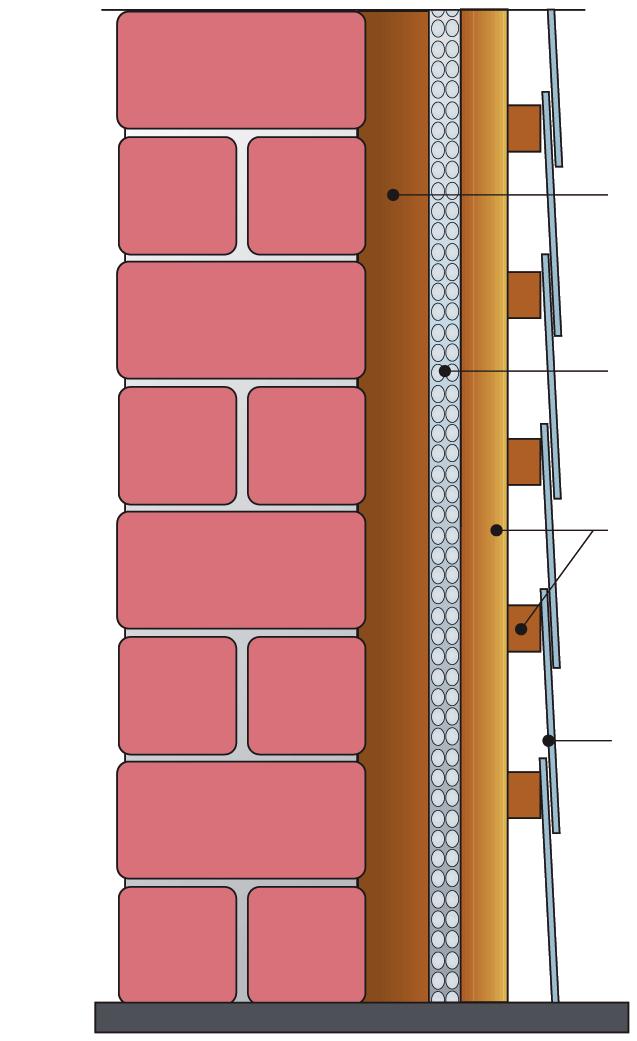 mm širokých lamiel. Na rám sa horizontálne položia Aluthermo pásy s min. 5 cm prekryvom.