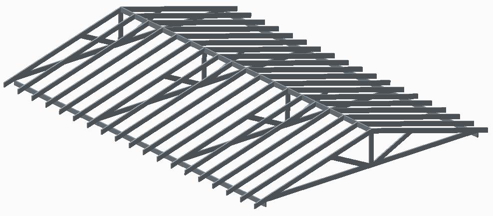 5.3.3 Δίριχτη στέγη Πρώτη σχεδιαστική πρόταση Τοποθέτηση των διαφόρων παραμέτρων για την πρώτη σχεδιαστική πρόταση της δίριχτης στέγης (σχήμα 5.7).