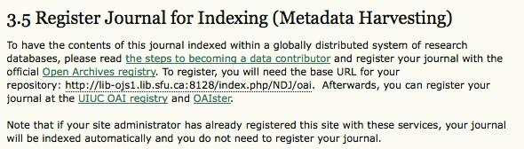 µε το Harvester Metadata Public Knowledge Project ή άλλες υπηρεσίες συµβατές µε OAI (π.χ.