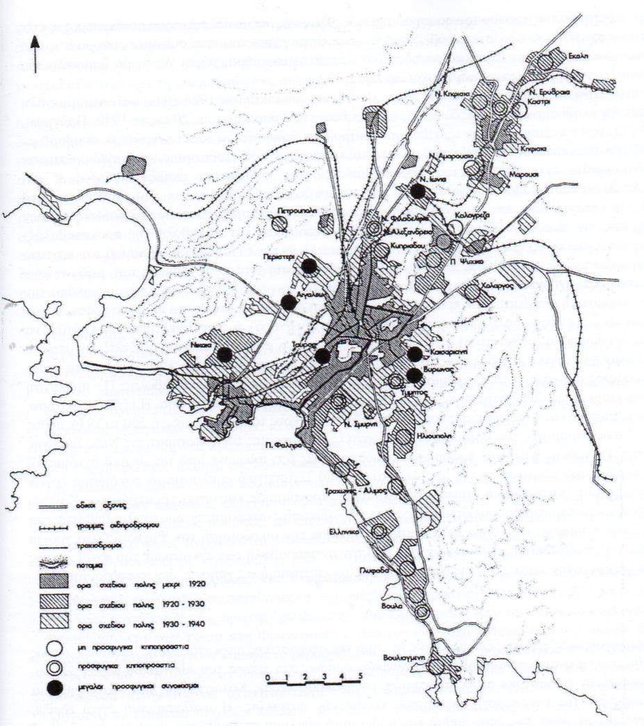 Η διαδικασία παραγωγής χώρου στην Αθήνα του μεσοπολέμου, με πρακτικές όπως η αυθαίρετη δόμηση και η αντιπαροχή, δεν συναντά ομοιότητες ή αντιστοιχίες με τις διαδικασίες παραγωγής κατοικίας στις